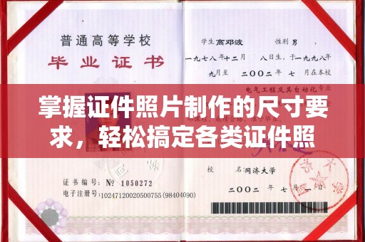 凤凰掌握证件照片制作的尺寸要求，轻松搞定各类证件照